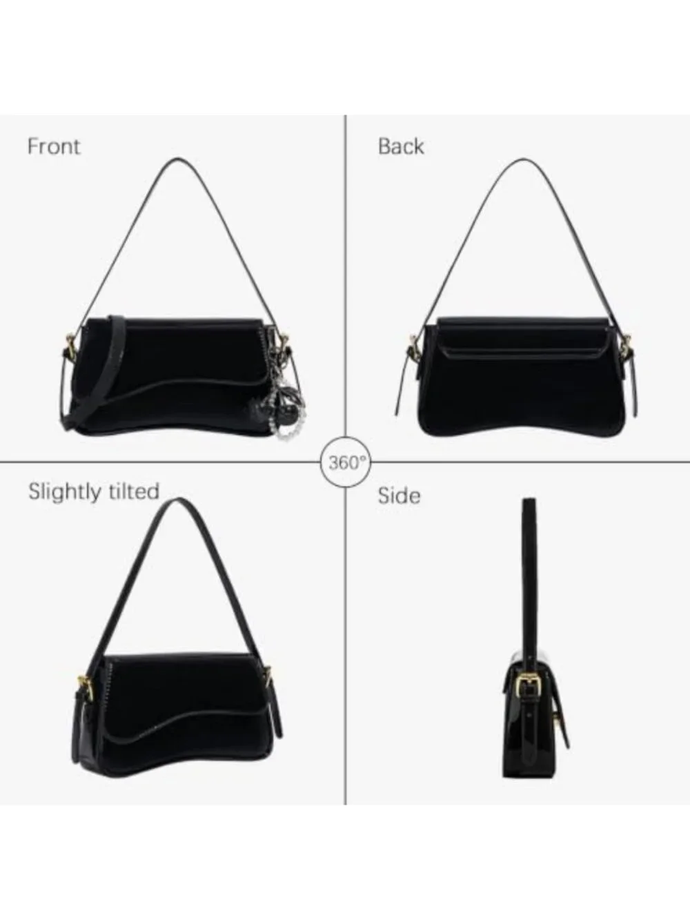 Stylish Hobo Bag for Women with Cherry Pendant | Versatile Crossbody Shoulder